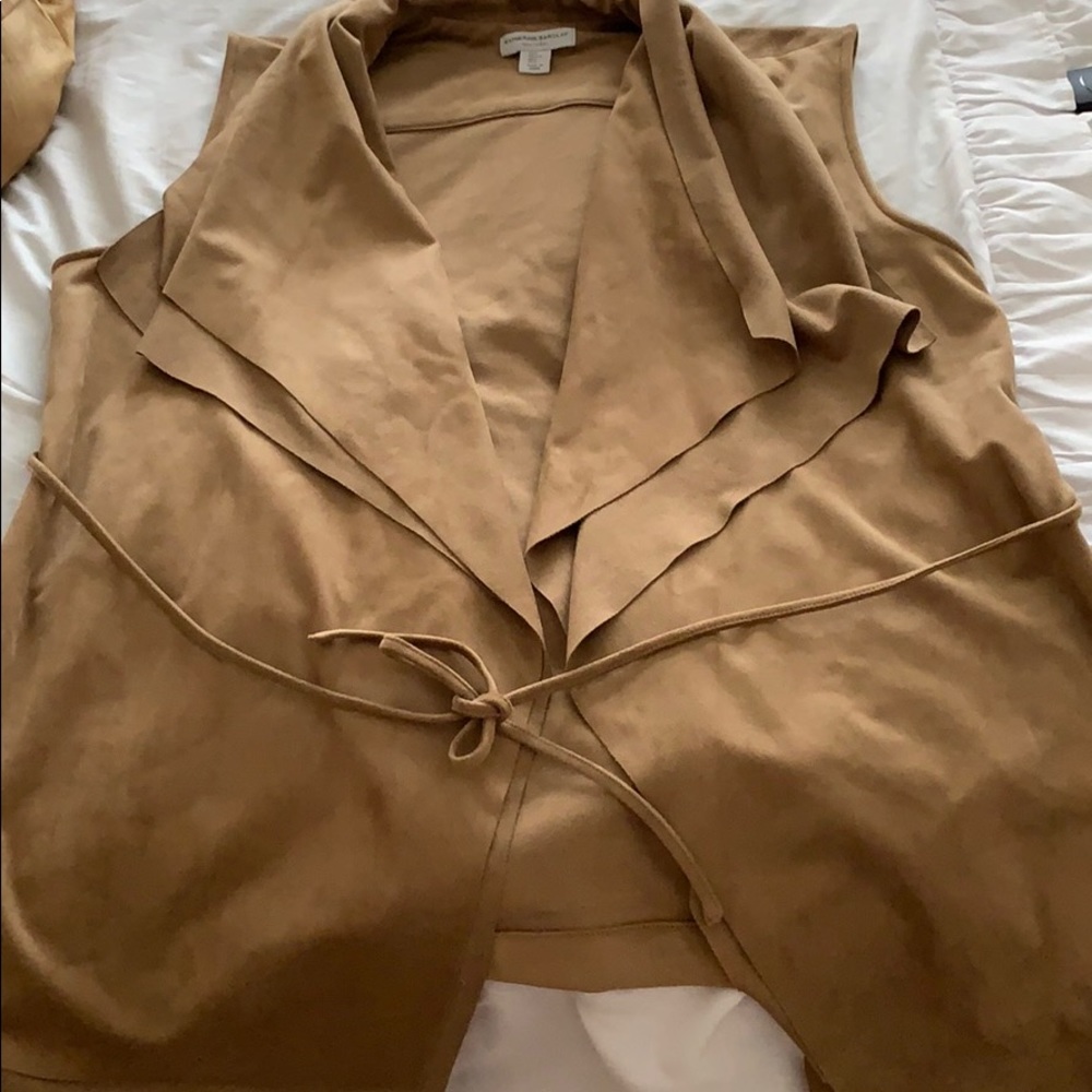 Tan faux suede vest